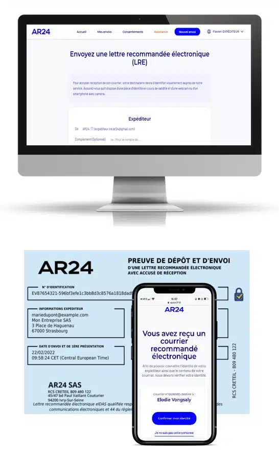 Lettre recommandée électronique AR24 patenaire Edilink - Processus et expertise client simplifié