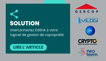 interconnecter logiciel syndic à Edilink