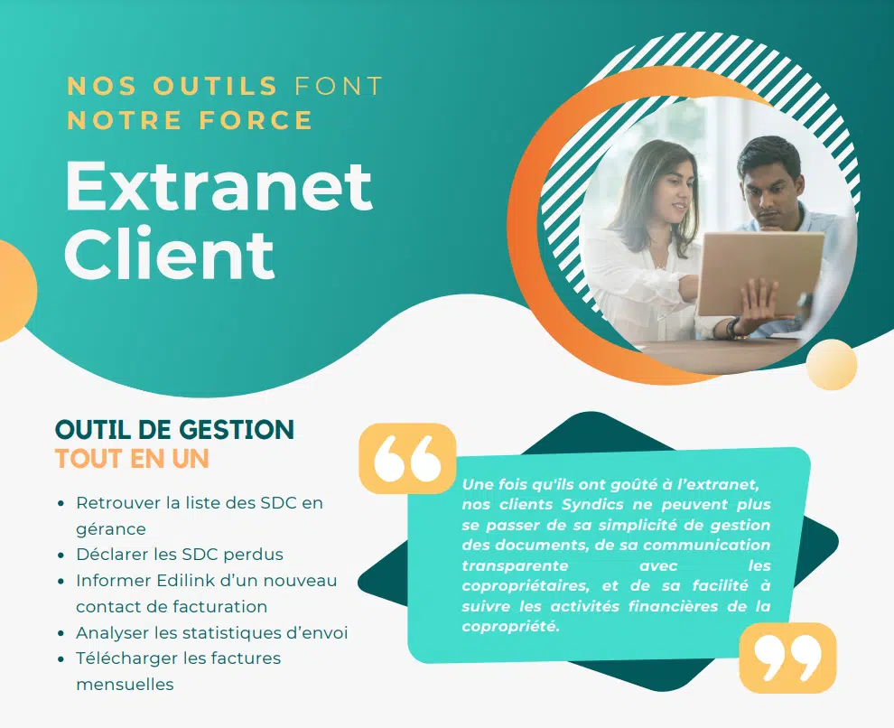 Extranet client Edilink - Télécharger le flyer