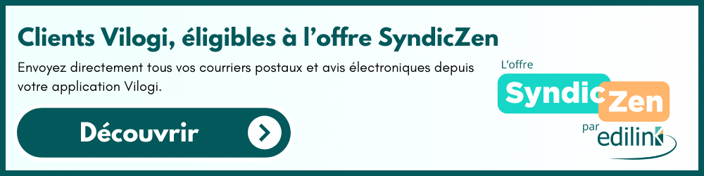 SyndicZen bannière connecteur vilogi pour edilink et son offre syndiczen